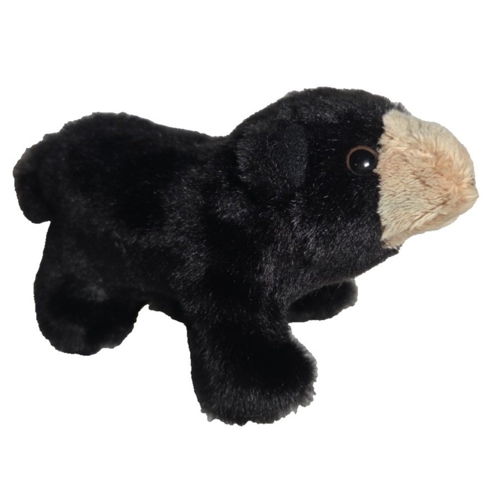 Folkmanis Puppets BLACK BEAR FINGER Puppet Plush Stuffed 6" RARE‎